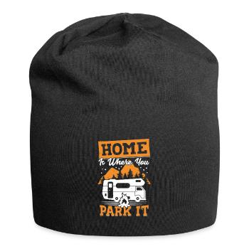 Motorhome Motorhome Camping Camper Gift - Jersey Beanie - black - Front