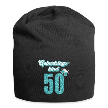 50. Geburtstag 50 Jahre 50er Geburtstagskind - Jersey-Beanie - Schwarz - Vorne