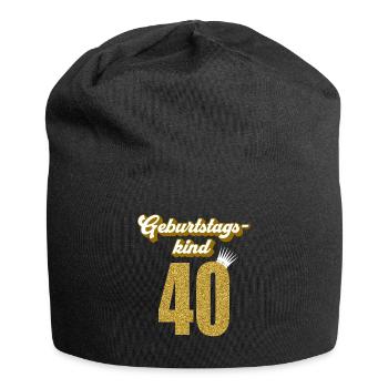 40. Geburtstag 40 Jahre 40er Geburtstagskind - Jersey-Beanie - Schwarz - Vorne