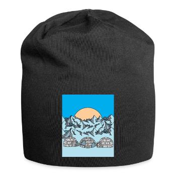 Igloo neige et glaces - Bonnet en jersey - noir - Devant