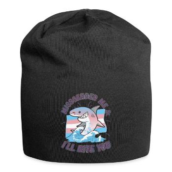 Transgender Genderqueer Hai Haifisch - Jersey-Beanie - Schwarz - Vorne