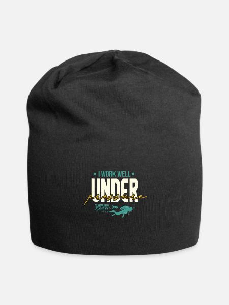 I Work Well Under Pressure Scuba Diving - Bonnet en jersey - noir