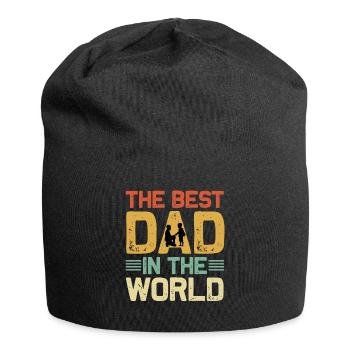 Bester Vater der Welt - Jersey-Beanie - Schwarz - Vorne