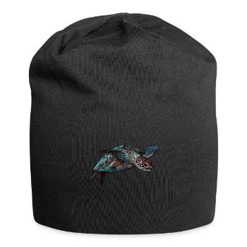 Tortue motif animal animal motif animal - Bonnet en jersey - noir - Devant