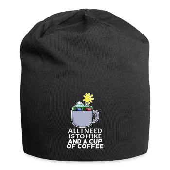 Kaffee Berg Berge Wandern - Jersey-Beanie - Schwarz - Vorne