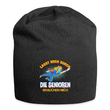 Lasst mich durch die Senioren brauchen mich - Jersey-Beanie - Schwarz - Vorne