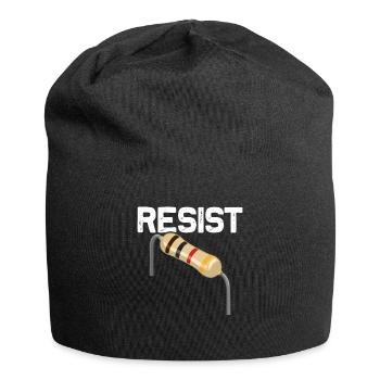 Drôle d’électricien jeu de mots - Bonnet en jersey - noir - Devant