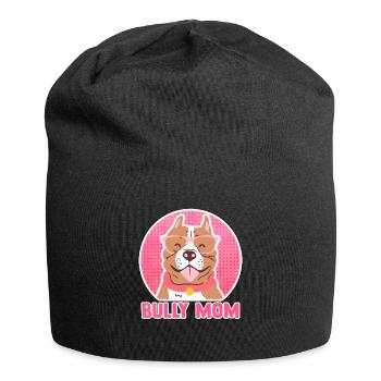 Maman intimidante | Cadeau de propriétaire de chien American Bully - Bonnet en jersey - noir - Devant