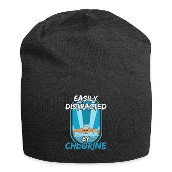 Wettkampf Schwimmen Design für einen Schwimmer - Jersey-Beanie - Anthrazit - Vorne