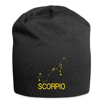 Sternzeichen Skorpion - Jersey-Beanie - Schwarz - Vorne