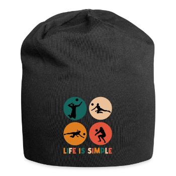 Beachvolleyball Volleyball Team Spieler - Jersey-Beanie - Schwarz - Vorne
