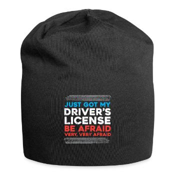 Je viens d’obtenir mon permis de conduire - permis de conduire - - Bonnet en jersey - noir - Devant