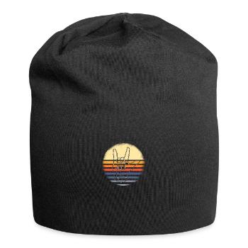 ASL Gebärdensprache vintage - Jersey-Beanie - Schwarz - Vorne