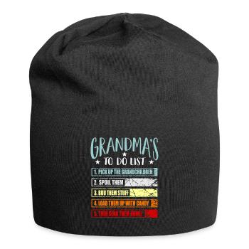 Oma Omi Geschenk Großmutter Geschenkidee - Jersey-Beanie - Schwarz - Vorne