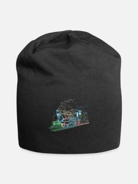 Funny Train Railway Locomotive Steam Model - Bonnet en jersey - noir