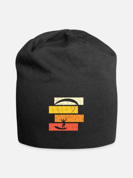 Kite Surfing Retro - Jersey-Beanie - Schwarz