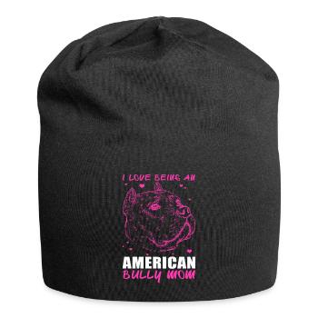 American Bully Mom Hund Hundebesitzerin Geschenk - Jersey-Beanie - Schwarz - Vorne