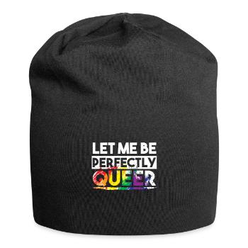 LGBT Bi CSD Rainbow Gay Pride Lesben LGBTQ Outfit - Jersey-Beanie - Schwarz - Vorne