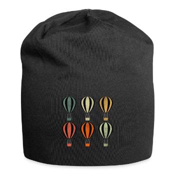 Balloon flying Balloonist hot air balloon - Jersey Beanie - black - Front