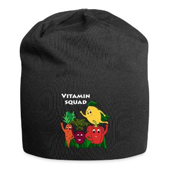 Vitamin Squad Superfood Vegetables Vegan - Jersey Beanie - black - Front