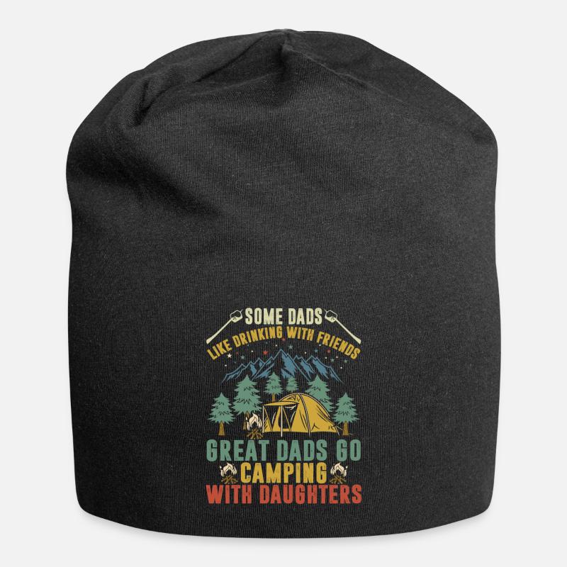 Camping Dad - Jersey Beanie - black