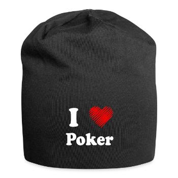 Poker - Jersey-Beanie - Schwarz - Vorne