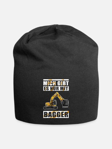 Baggerfahrer Baggerführer Baggern Bagger Geschenk - Jersey-Beanie - Schwarz