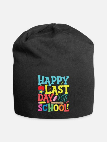Letzter Schultag - Jersey-Beanie - Schwarz