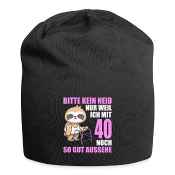 40. Geburtstag 40 Jahre Faultier Faultiere - Jersey-Beanie - Schwarz - Vorne