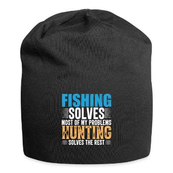 Fischen Jagd - Jersey-Beanie - Schwarz - Vorne