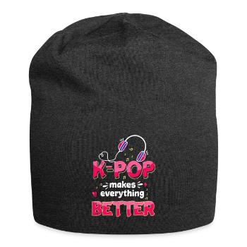 K-Pop - Bonnet en jersey - charbon - Devant