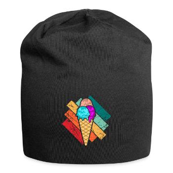 Crème glacée - Bonnet en jersey - noir - Devant