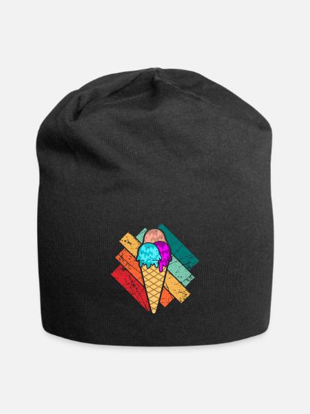 Eiscreme - Jersey-Beanie - Schwarz