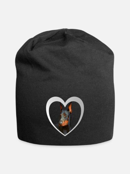 Dobermann - Chien Doberman - Bonnet en jersey - noir