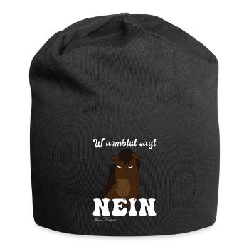 Warmblut sagt Nein Irre lustiges störrisches Pferd - Jersey-Beanie - Schwarz - Vorne