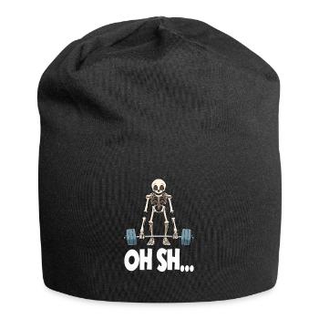 Squelette drôle Haltérophilie - Bonnet en jersey - noir - Devant