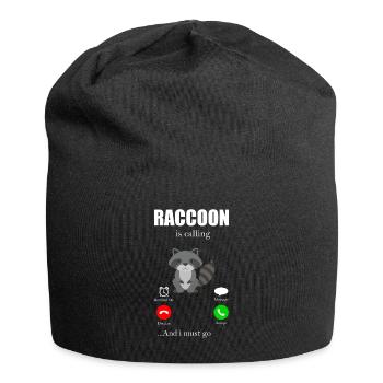 Raton laveur Racoon animal cadeau furet martre - Bonnet en jersey - noir - Devant