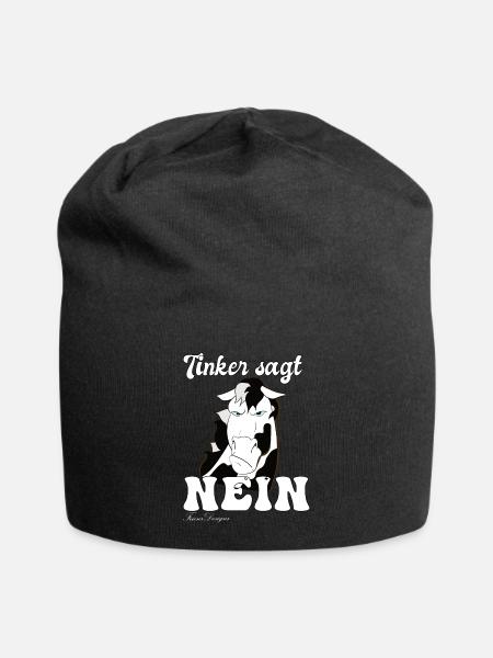 Tinker sagt Nein lustiges süßes trotziges Pferde - Jersey-Beanie - Schwarz