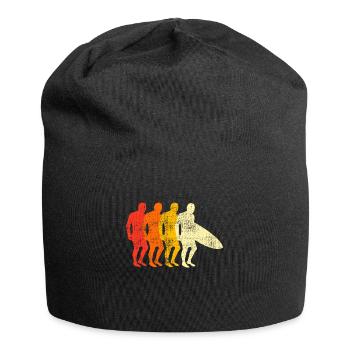 Retro Surfing Surfer - Jersey Beanie - black - Front