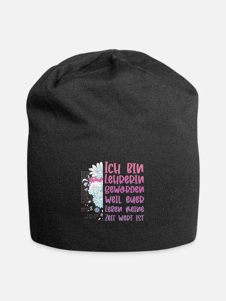 Lehrerin - Jersey-Beanie - Schwarz