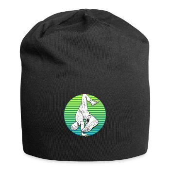 Breakdance Breakdancer Cadeau de silhouette - Bonnet en jersey - noir - Devant