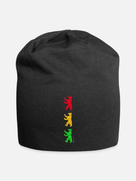 Berlin - Berliner Bär - I Love Berlin - Bär Ampel - Jersey-Beanie - Schwarz