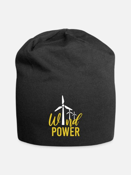 Windpower Windkraft Windenergie - Jersey-Beanie - Schwarz
