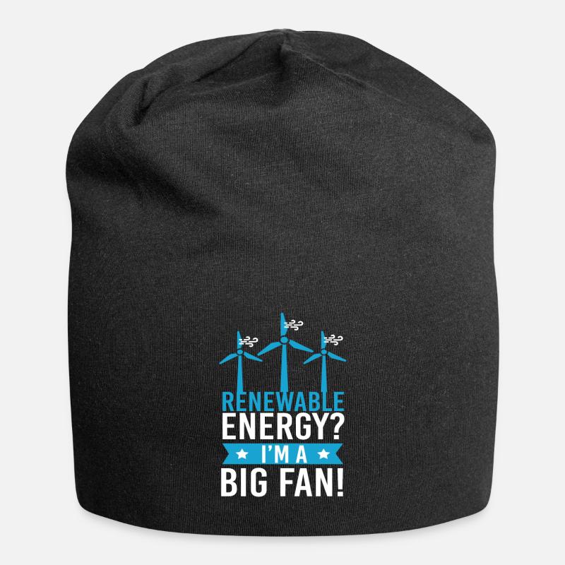 Renewable Energy ? Énergie éolienne - Bonnet en jersey - noir