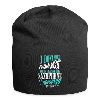 I don't make Mistakes when playing the Saxophone - Jersey Beanie - black - Front