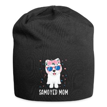 Samoyed Mama Samoyed Samoyed Dog Gift - Jersey Beanie - black - Front