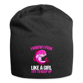 Fishing Women - Jersey Beanie - black - Front