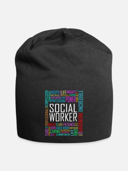 Love Social Worker Hero - Charitable Social Work - Jersey-Beanie - Schwarz