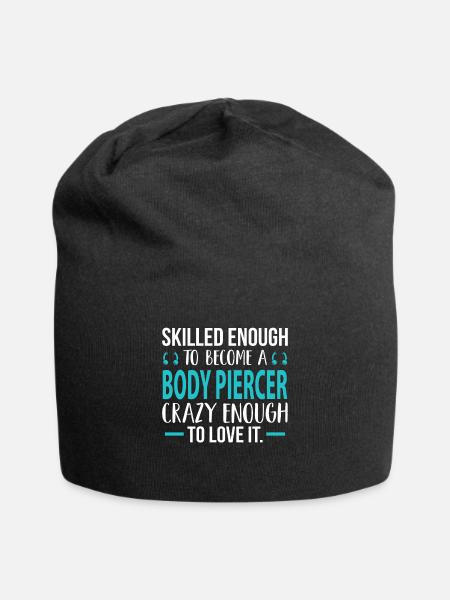 Geschickt Für Body Piercer Liebe Es Spaß Wortspiel - Jersey-Beanie - Schwarz