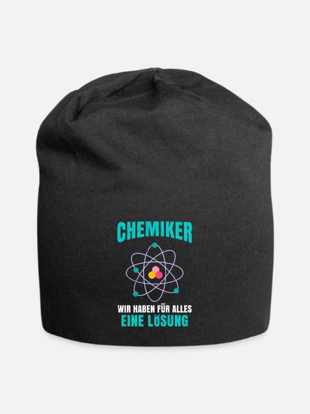 Chemie - Jersey-Beanie - Schwarz